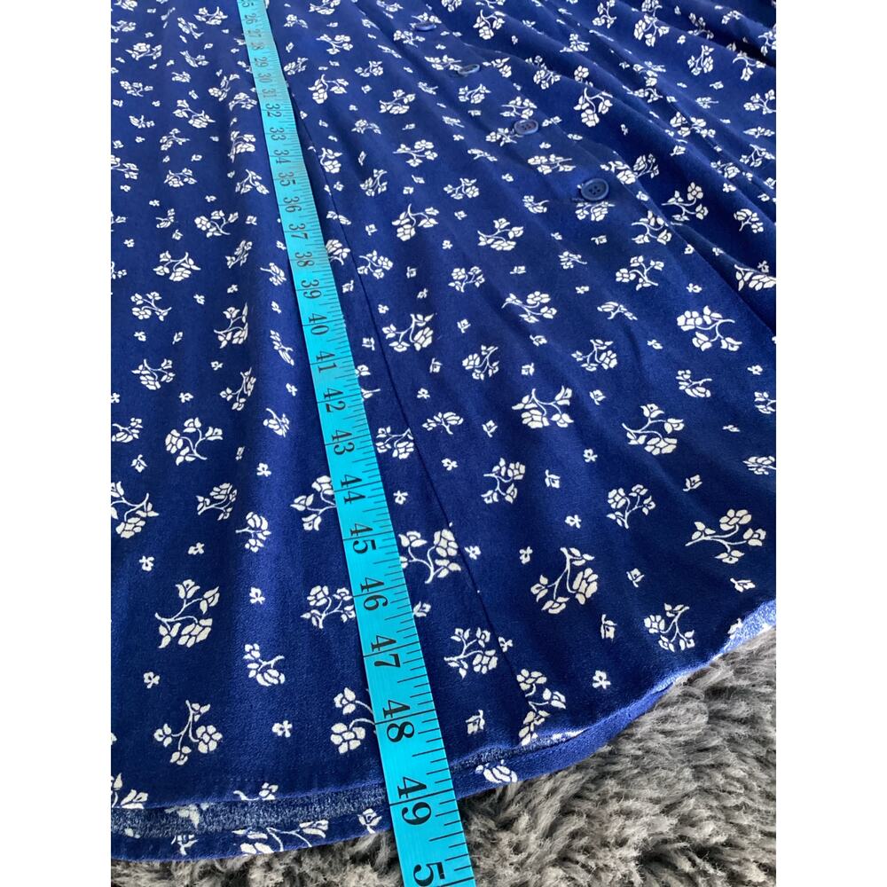 Reformation Maison Fauna‎ midi floral blue button-down dress women's size 12 - Picture 13 of 13